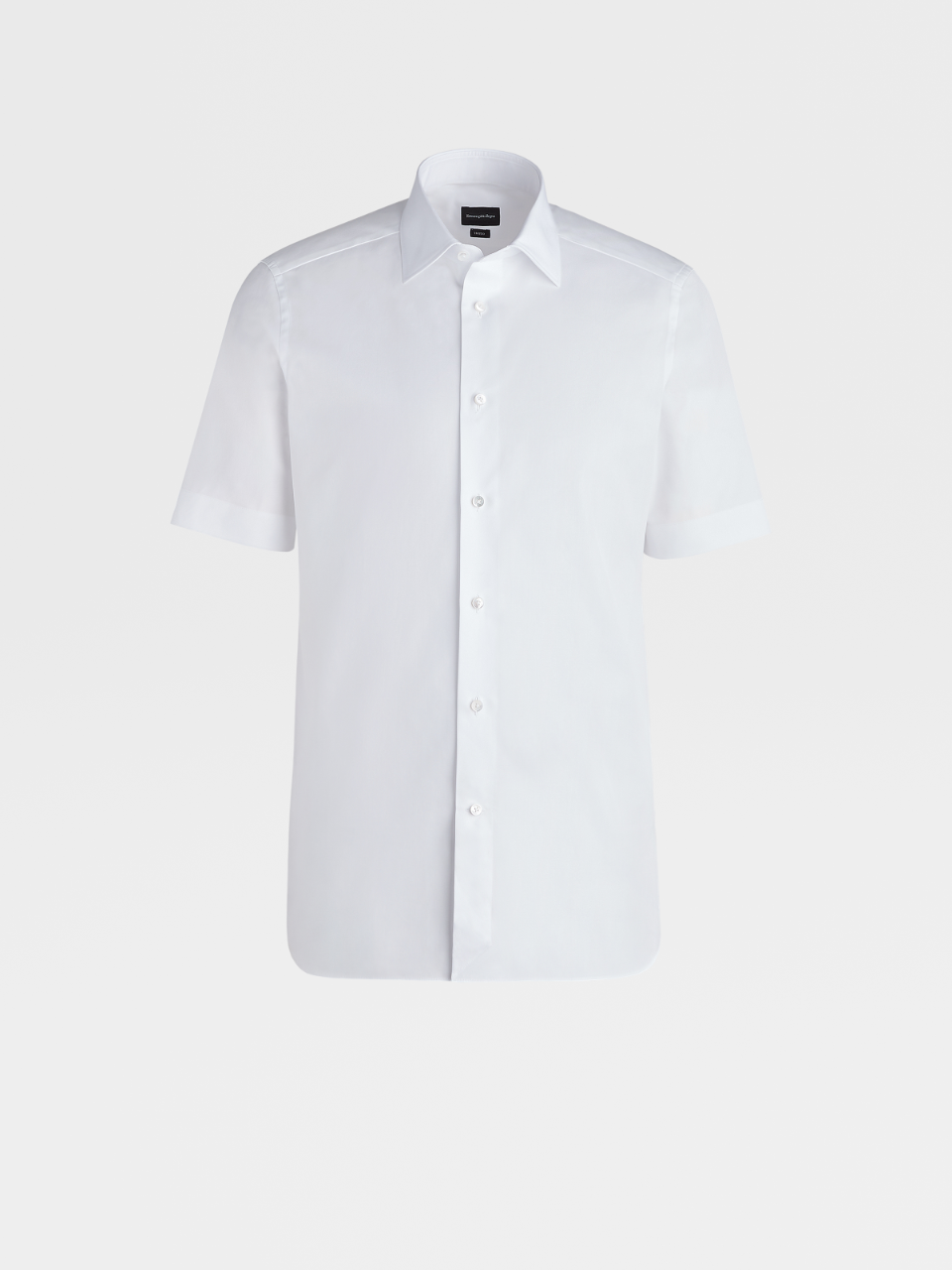White Trofeo™ Cotton Short-sleeve Tailoring Short-sleeve Shirt, Milano Regular Fit
